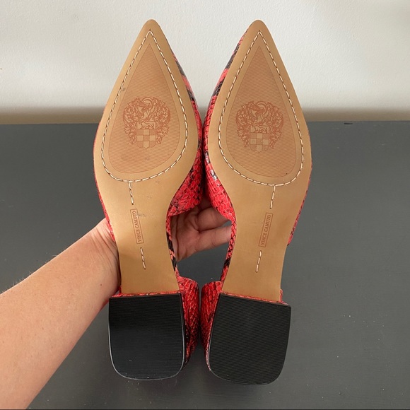 Vince Camuto Pink Snakeskin Loafers - Picture 7 of 11
